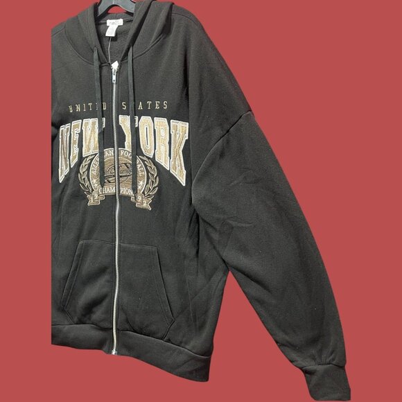 Rue 21 - Men's Long Sleeve Hooded Sweatshirt - Black - Extra Large - Picture 13 of 13